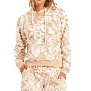 Billabong At Last Tropical print Pullover Hoodie NWT